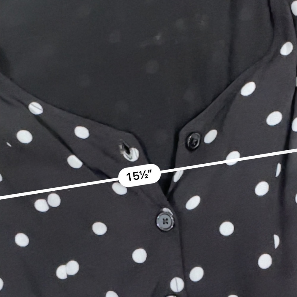 Urban outfitters black white polka dot button down dress - Picture 3 of 4